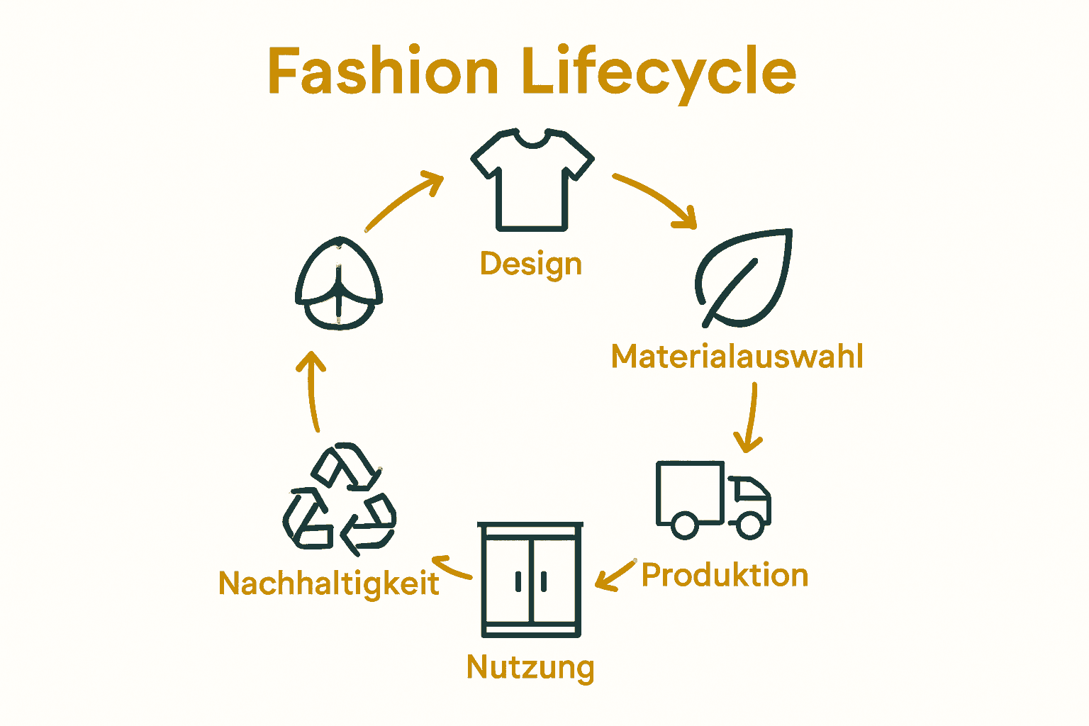 Infografik Phasen Fashion Lifecycle nachhaltig