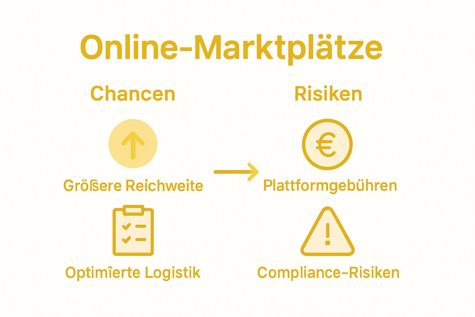 Infografik: Chancen und Herausforderungen digitaler Marktplätze