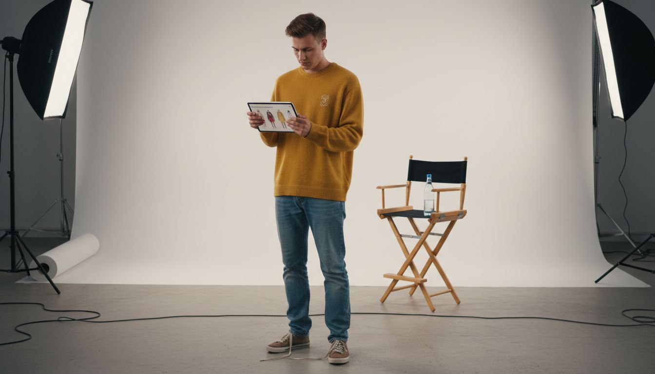 Digitale Modeentwürfe im Studio live am Model überprüfen