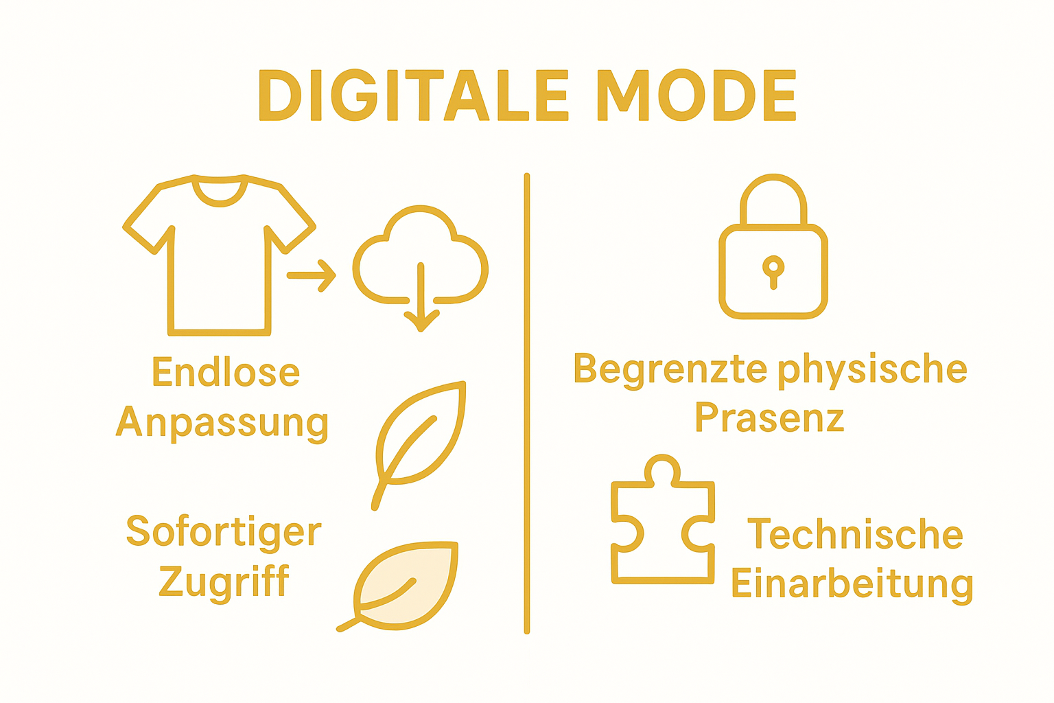 Infografik: Digitale Mode – Chancen und Grenzen im Überblick