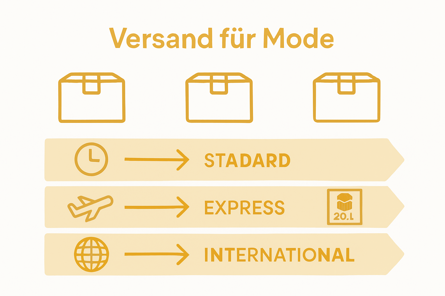 Infografik: Versandmöglichkeiten für Mode im Vergleich