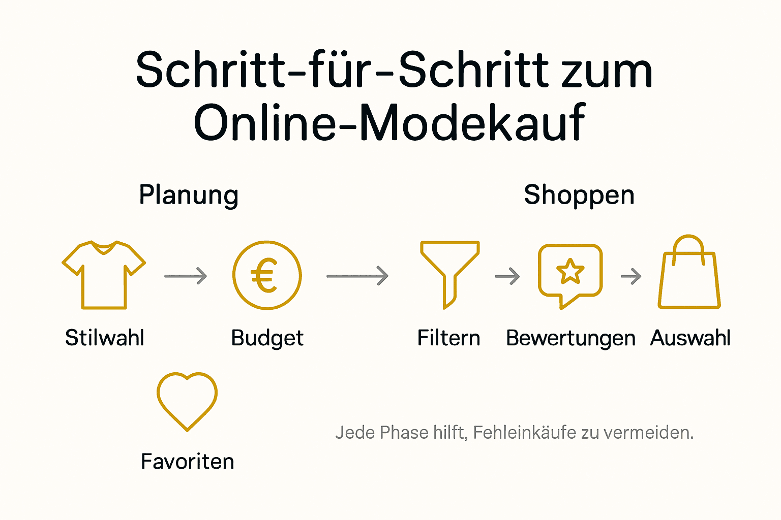 Infografik: So läuft dein Online-Shopping ab – die wichtigsten Schritte auf einen Blick