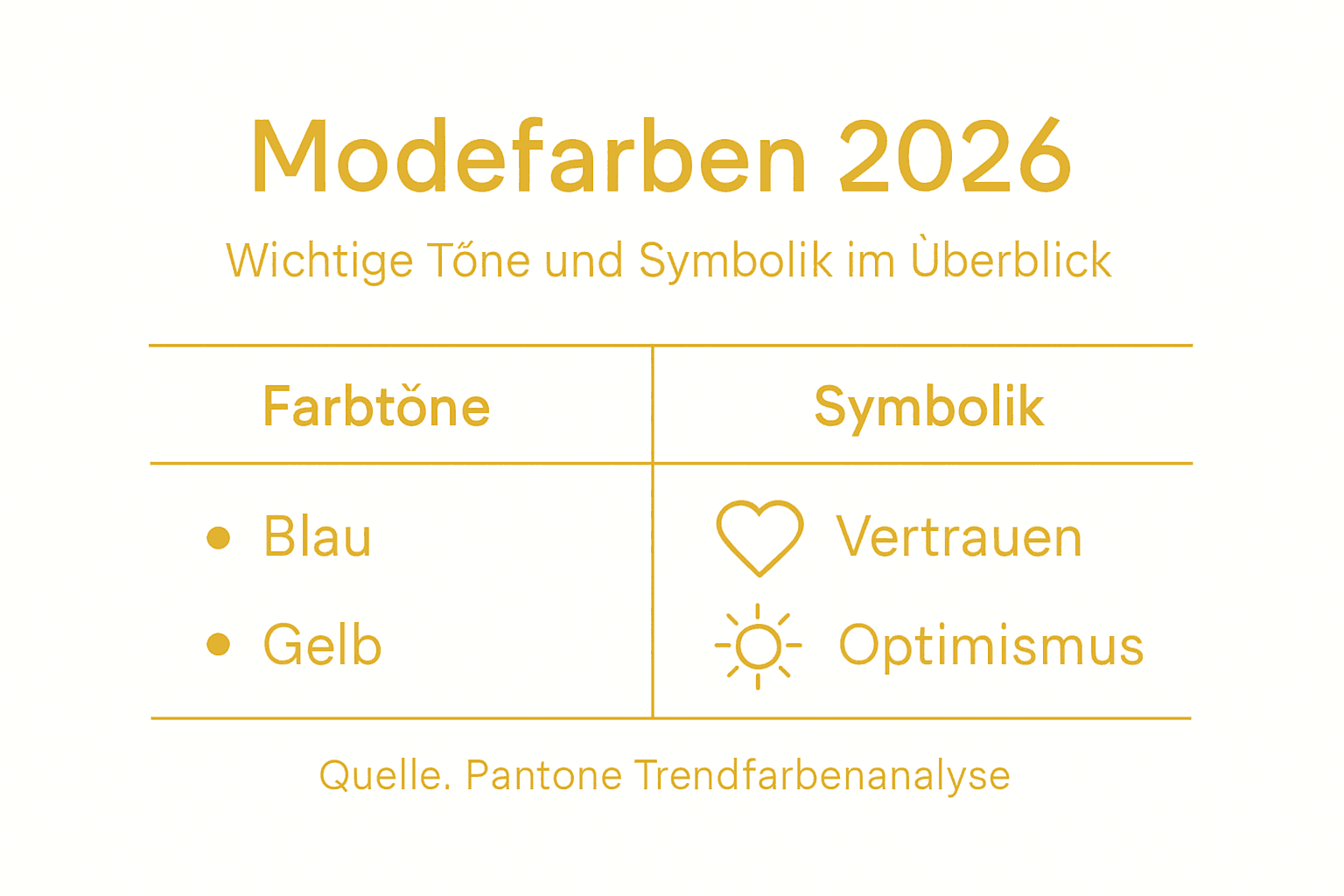 Modefarben 2026 – Die wichtigsten Trends auf einen Blick (Infografik)