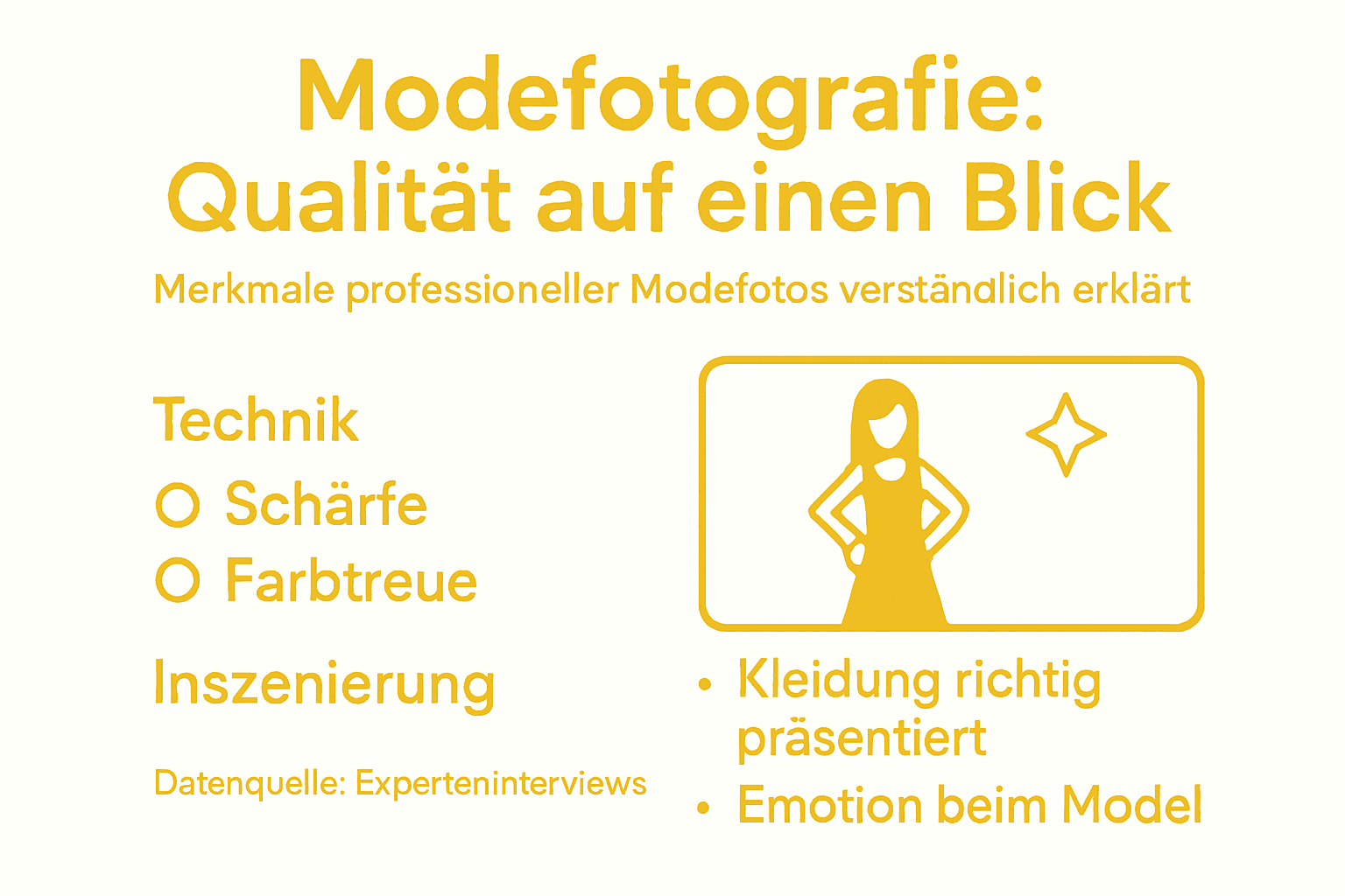 Infografik: Was zeichnet professionelle Modefotografie aus?