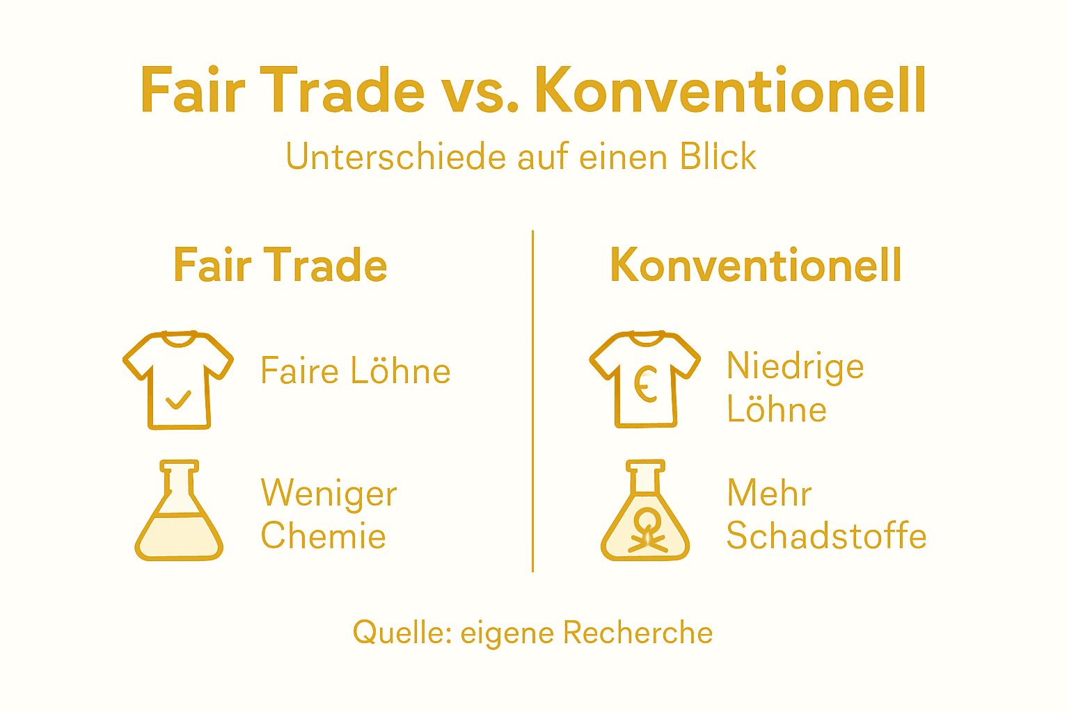Infografik: Fair Fashion vs. herkömmliche Mode – Ein Vergleich