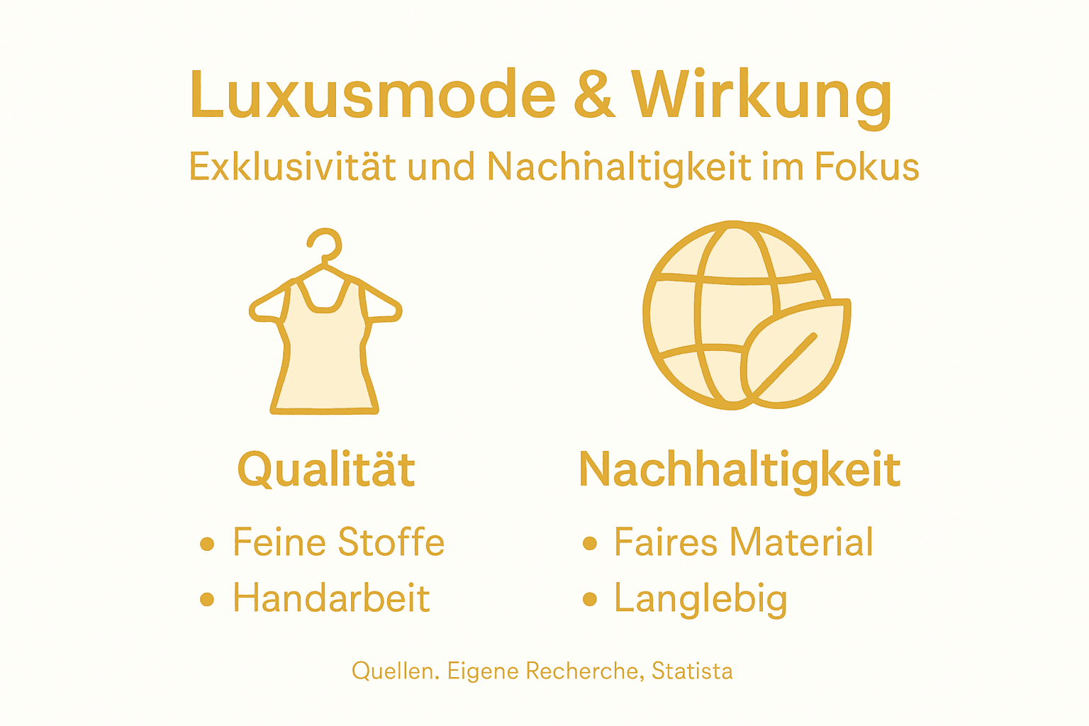 Grafik: Luxusmode im Spannungsfeld zwischen Glamour und Nachhaltigkeit