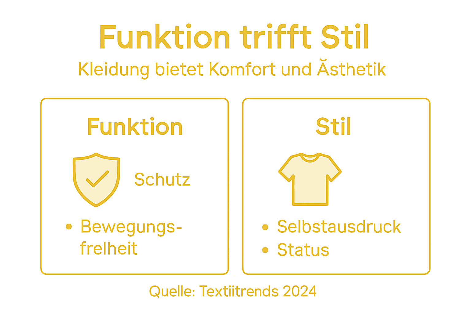 Infografik: Wie Kleidung Funktion und Stil miteinander verbindet