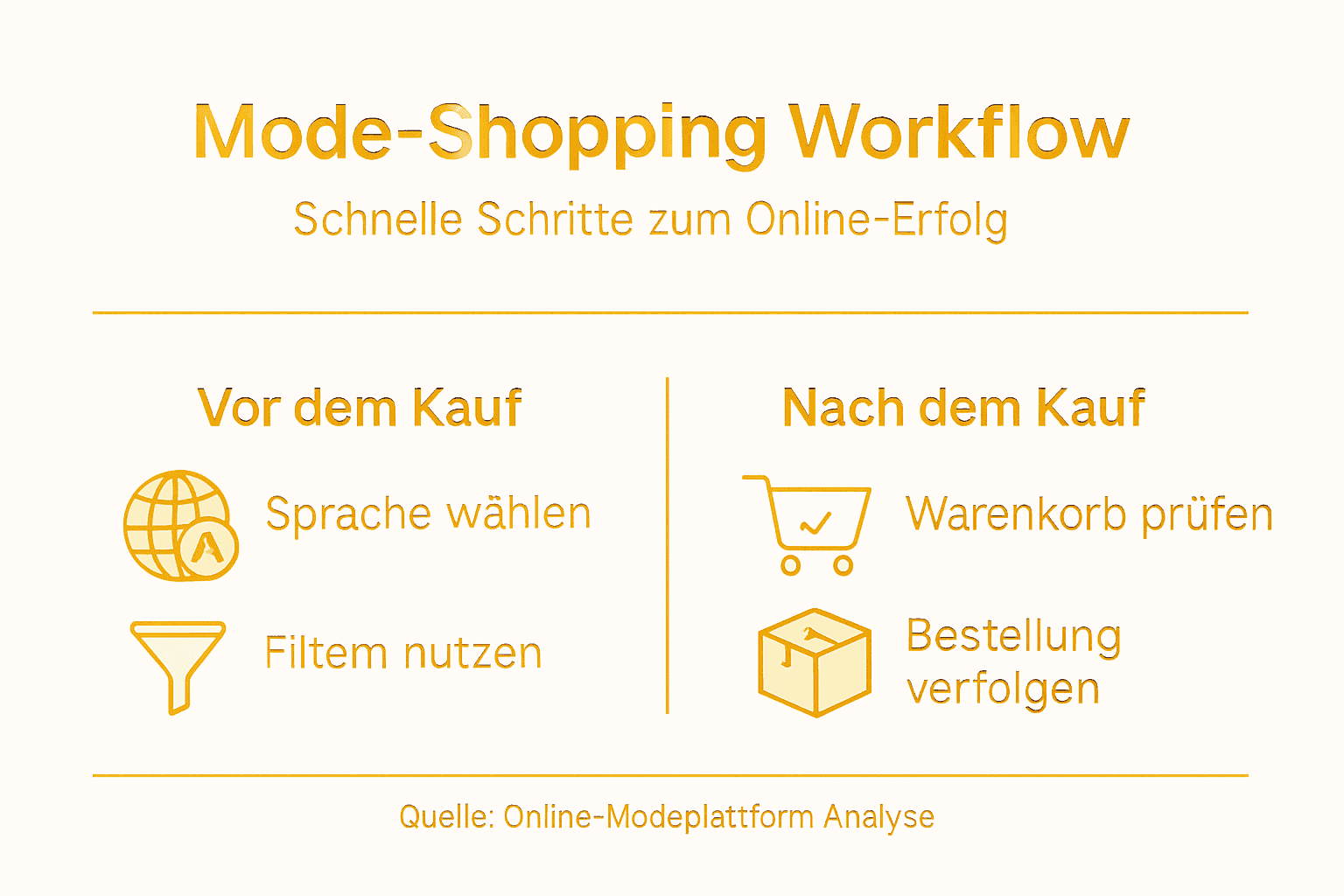 Infografik: So läuft der Einkaufsprozess für Mode ab – Die wichtigsten Schritte im Überblick