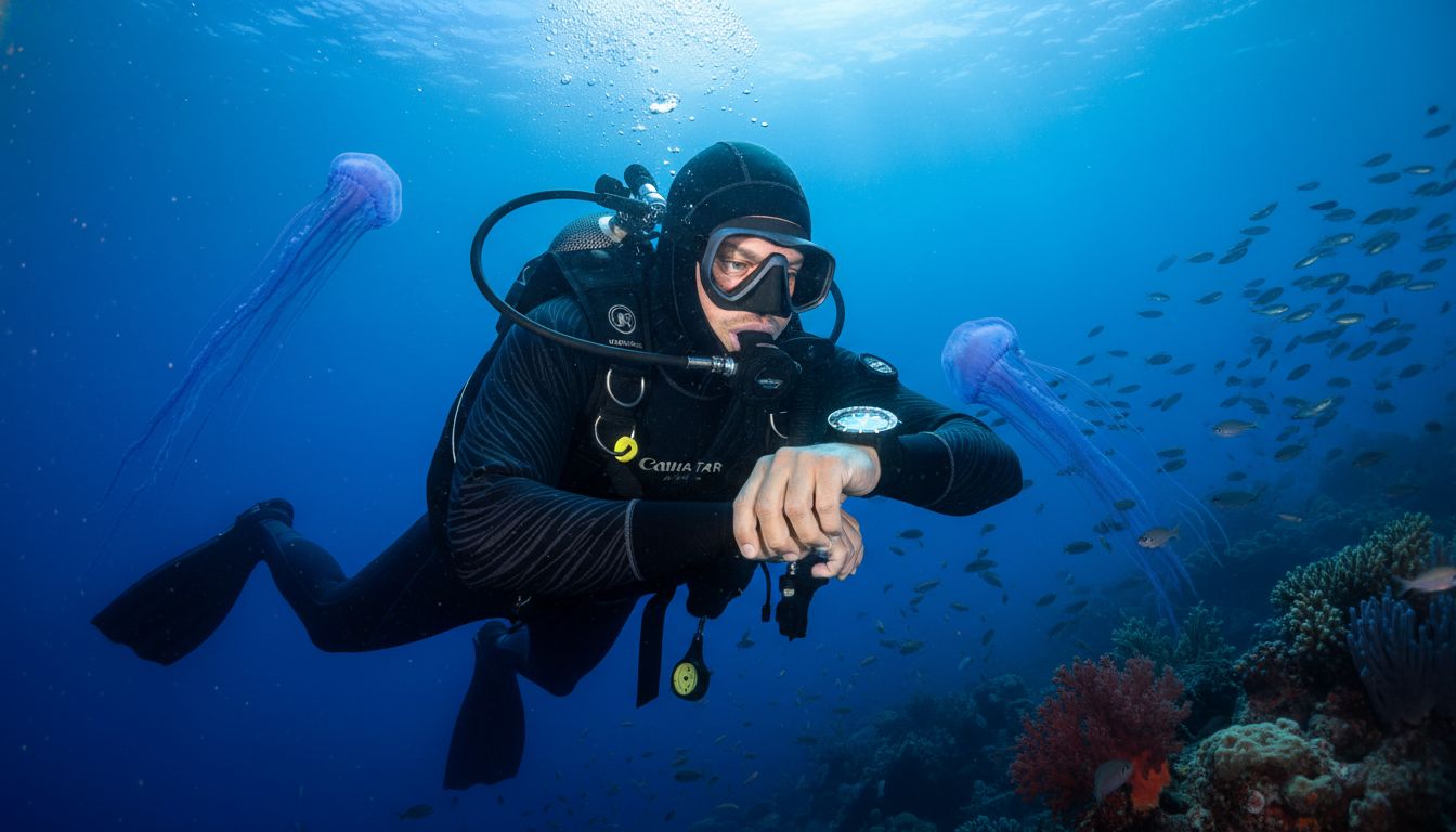 buzo con reloj Aquastar