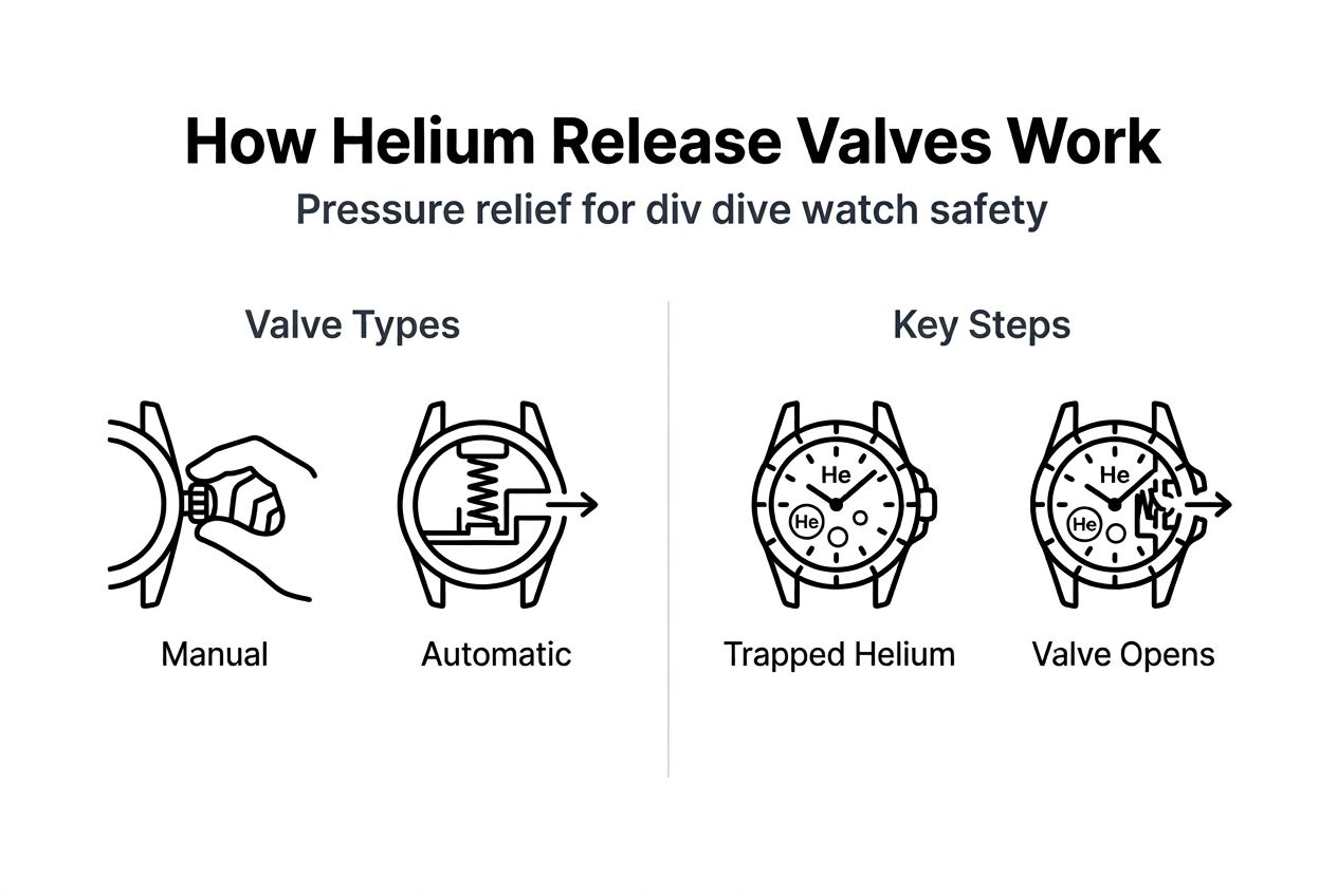 Infographic on helium release valve mechanics
