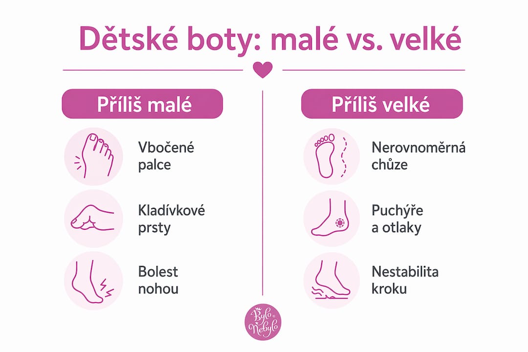 Infografika: Jaký vliv má správná velikost bot na dětské zdraví