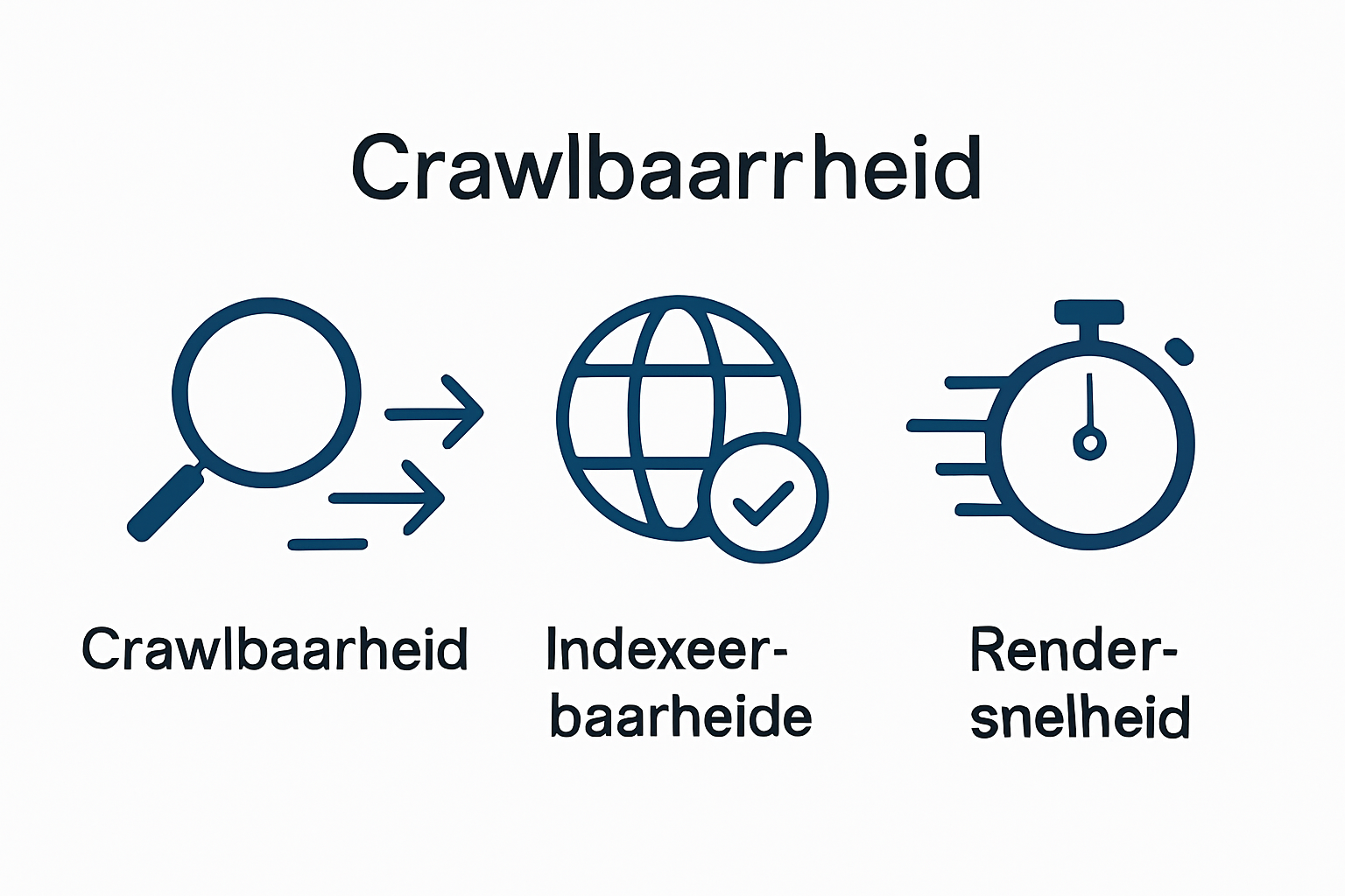 Infographic met technische SEO componenten