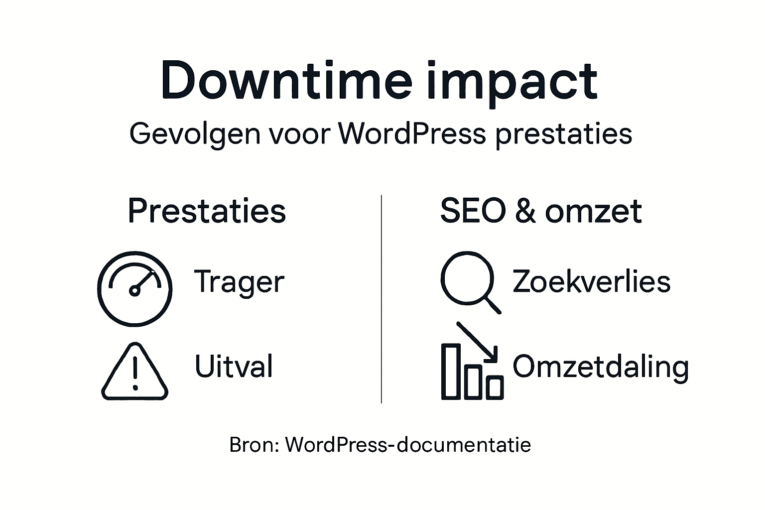 Infographic maakt duidelijk wat de gevolgen zijn van downtime voor je website