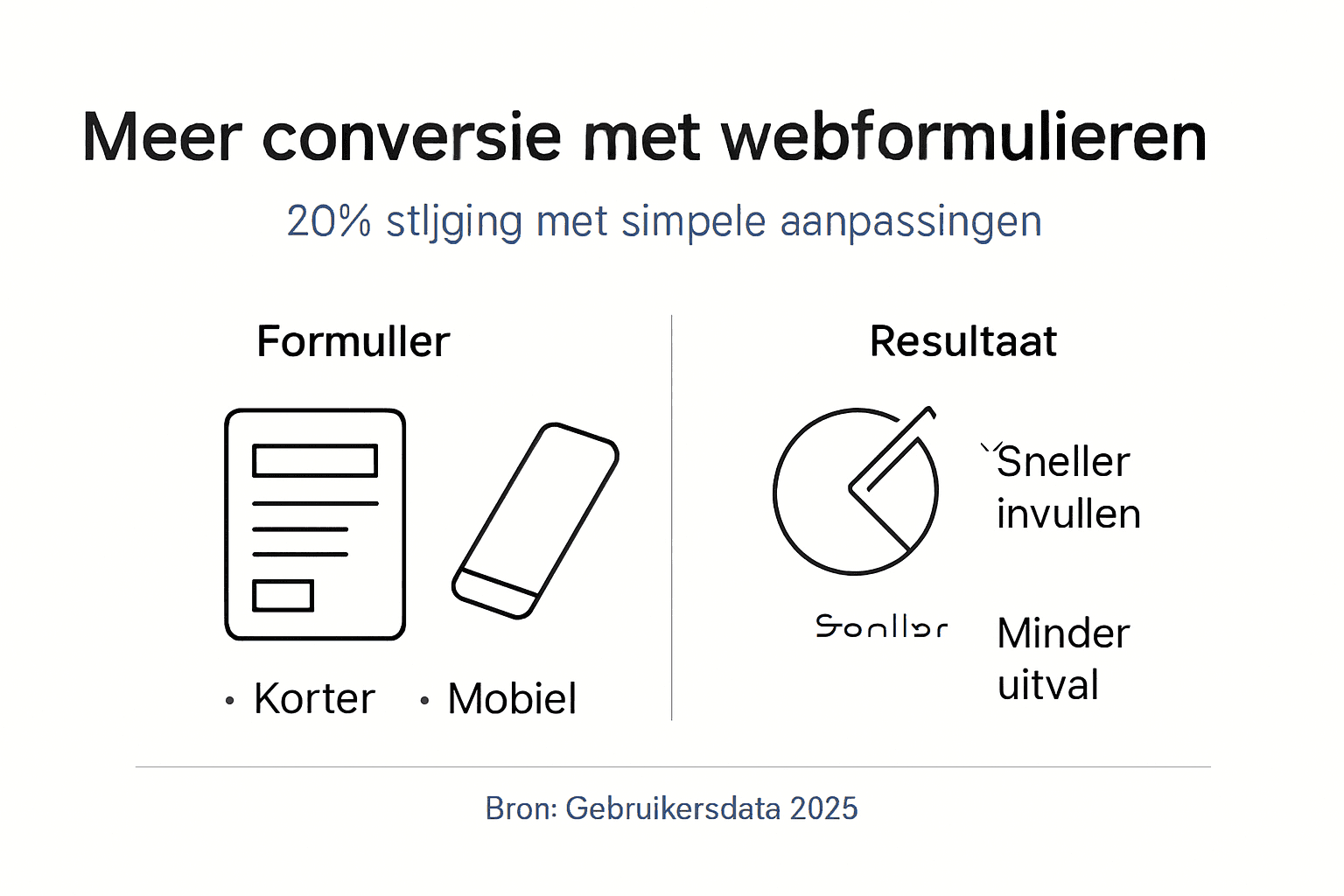 Infographic: praktische tips om je webformulier te verbeteren en de behaalde resultaten