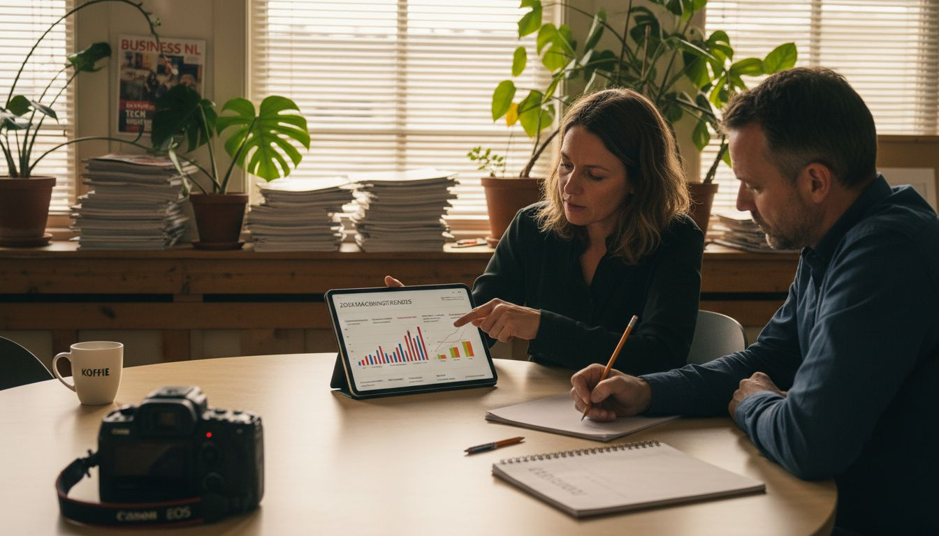 Overleg met het team over de nieuwste ontwikkelingen en trends op het gebied van AI-zoektechnologie.
