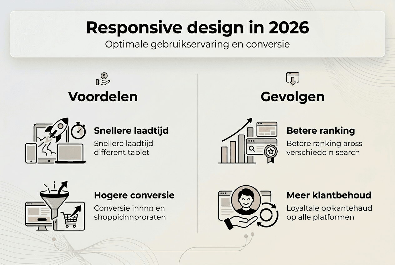 Infographic: waarom responsive design in 2026 onmisbaar is