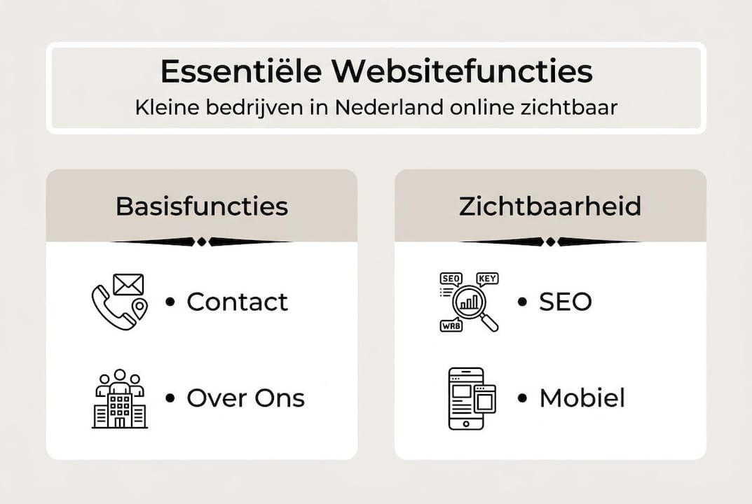 Infographic: onmisbare websitefuncties voor kleine ondernemingen