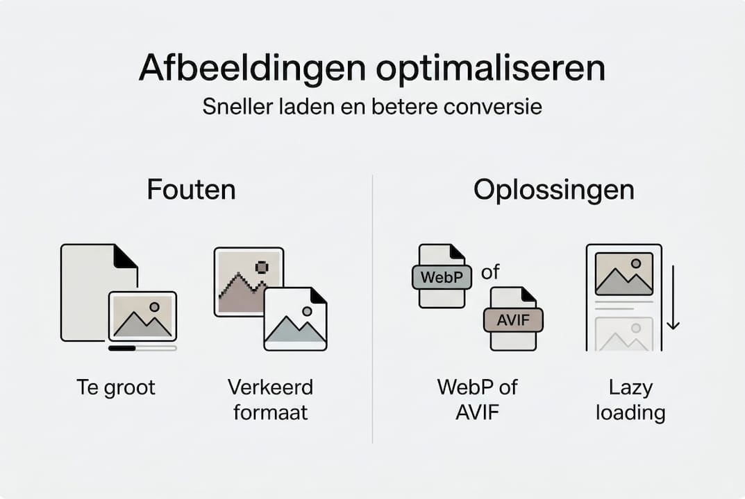 Infographic: veelgemaakte fouten bij het optimaliseren van afbeeldingen én hoe je ze oplost