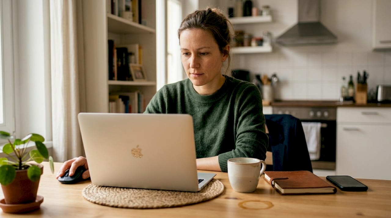 Vrouw voegt PDF-bestand toe aan haar WordPress-site met behulp van de Bestandsblok