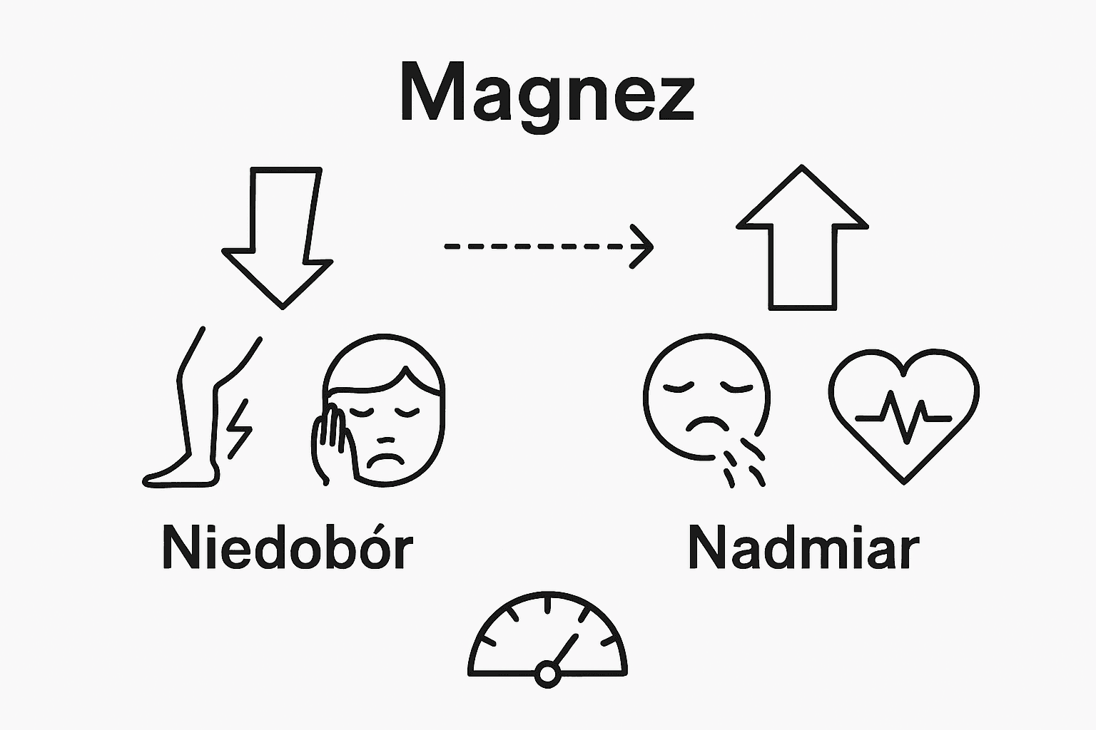 Porównanie objawów niedoboru i nadmiaru magnezu
