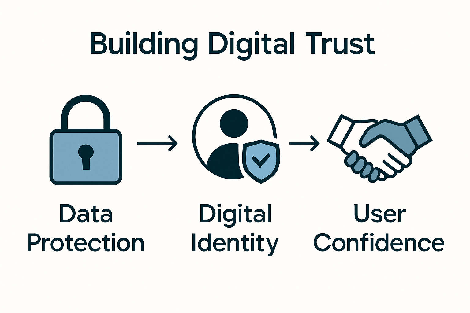 Infographic showing digital trust process