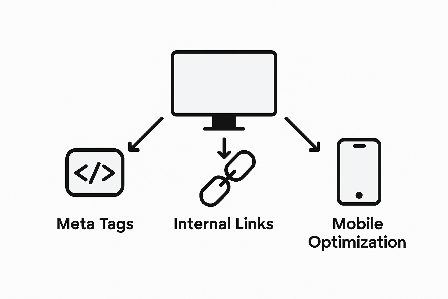 Infographic showing onsite SEO technical elements