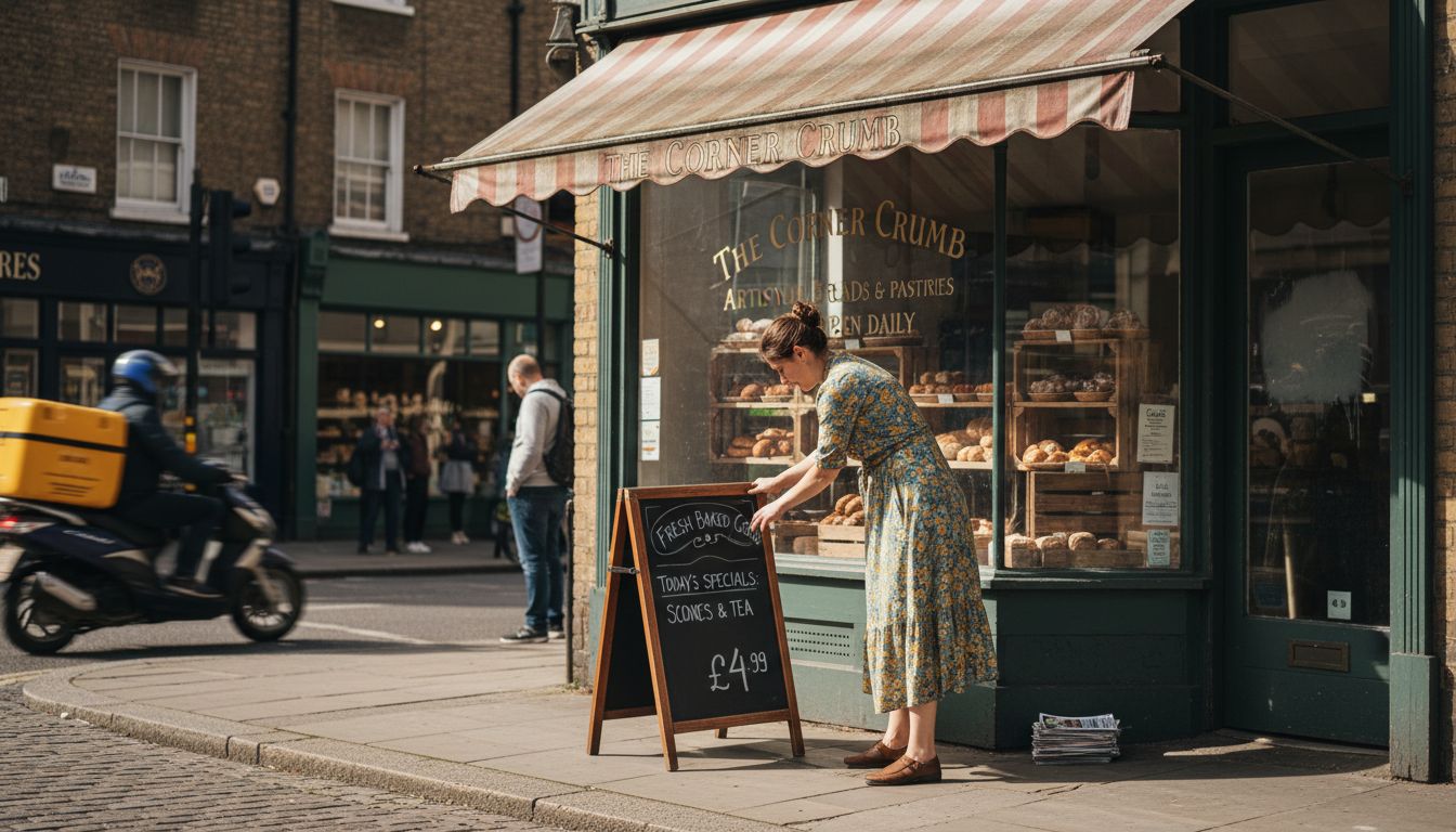 Bakery storefront engaging local customers