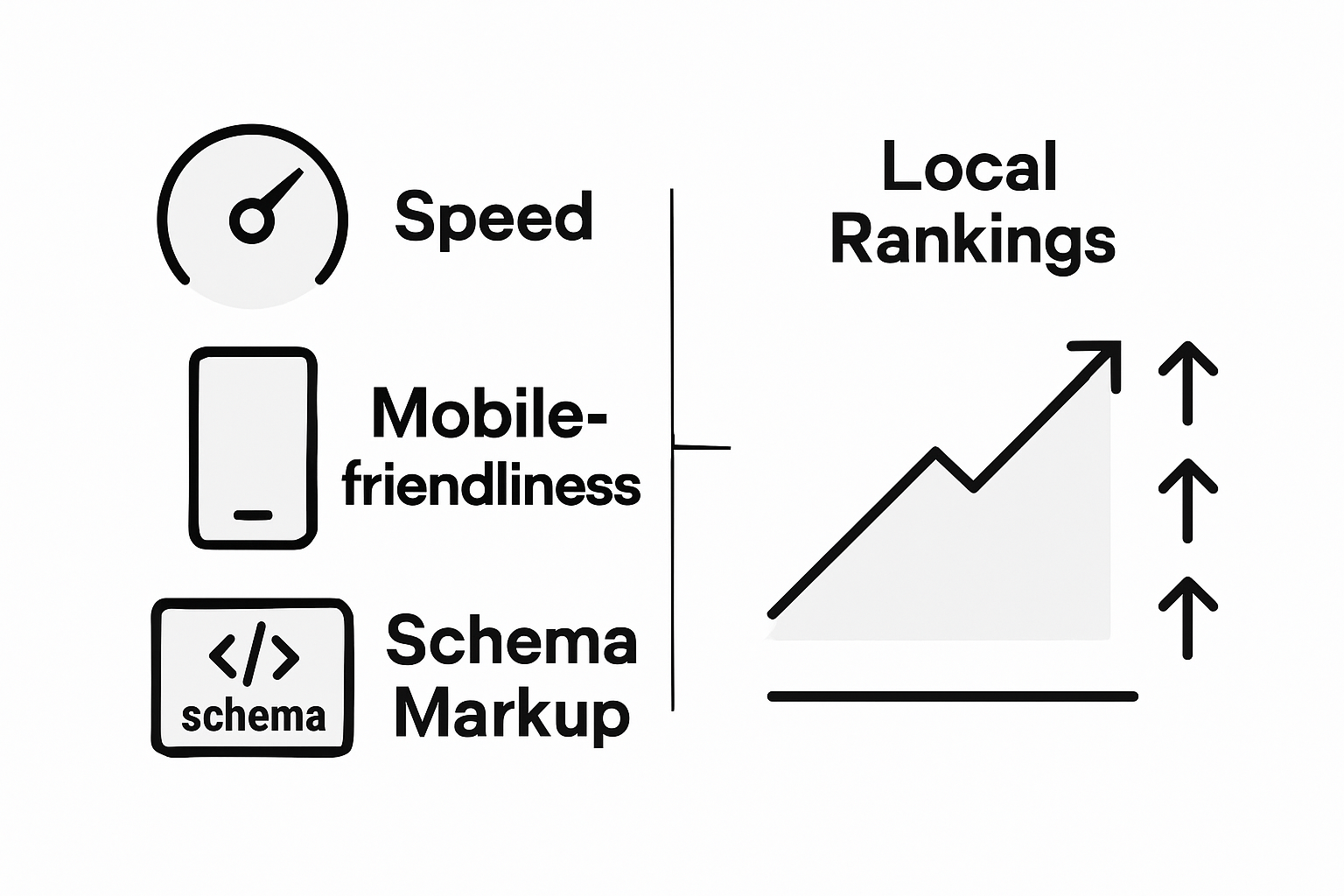 Infographic shows key local SEO ranking factors