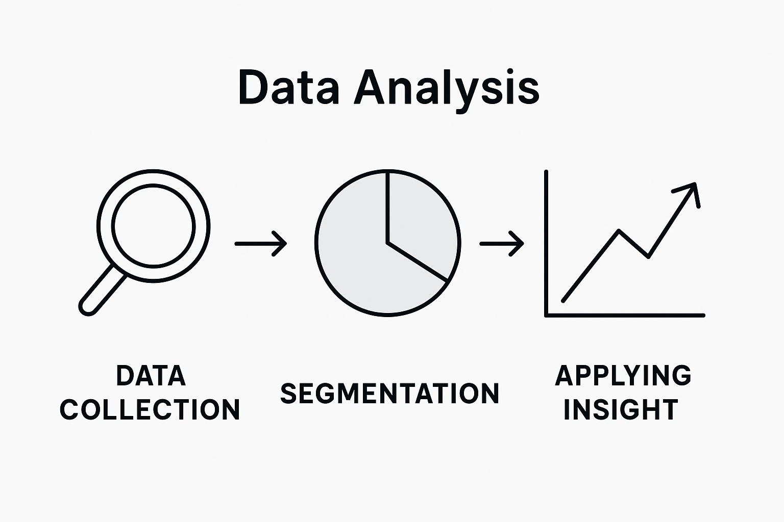Website traffic analysis process steps infographic