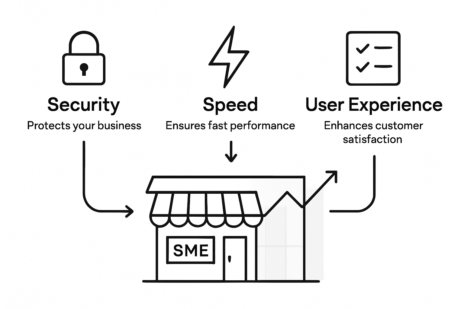 Infographic on SME site essential features