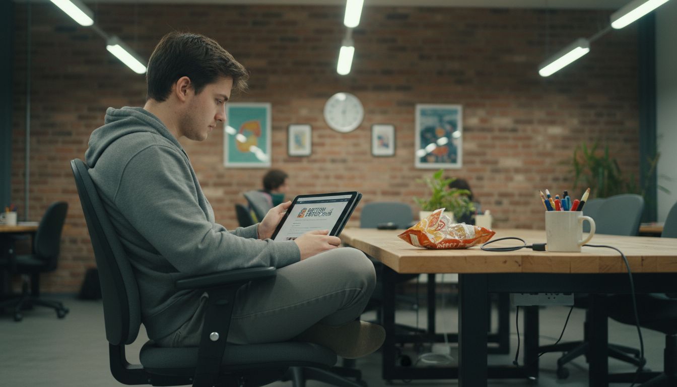 Web developer testing mobile site usability