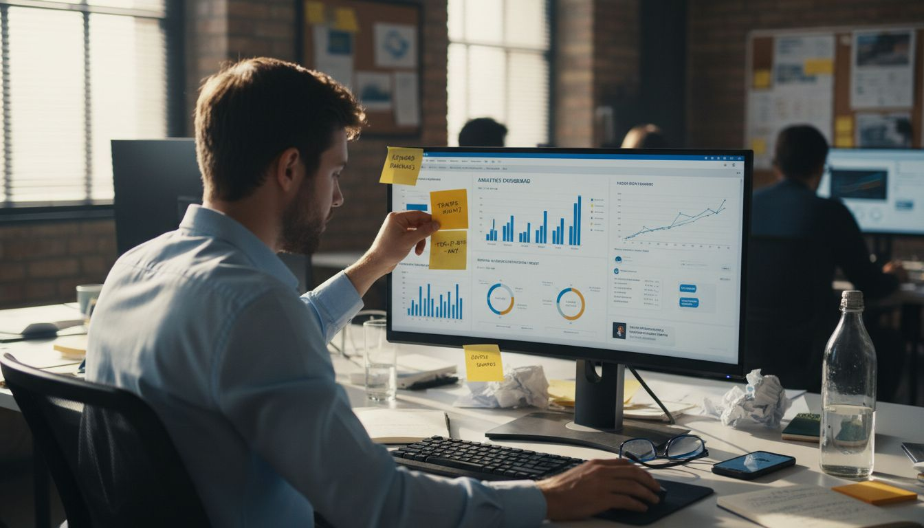 SEO expert conducting website performance audit