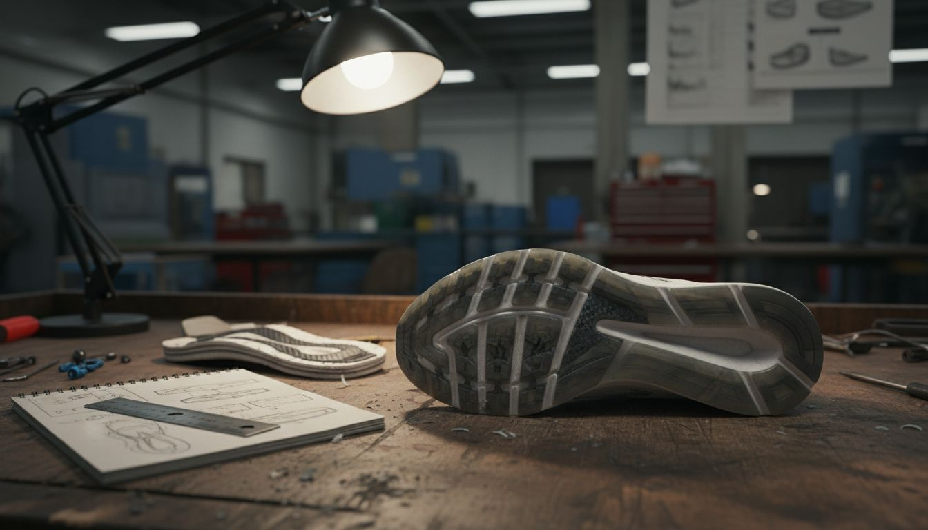 Detailed view of innovative shoe sole