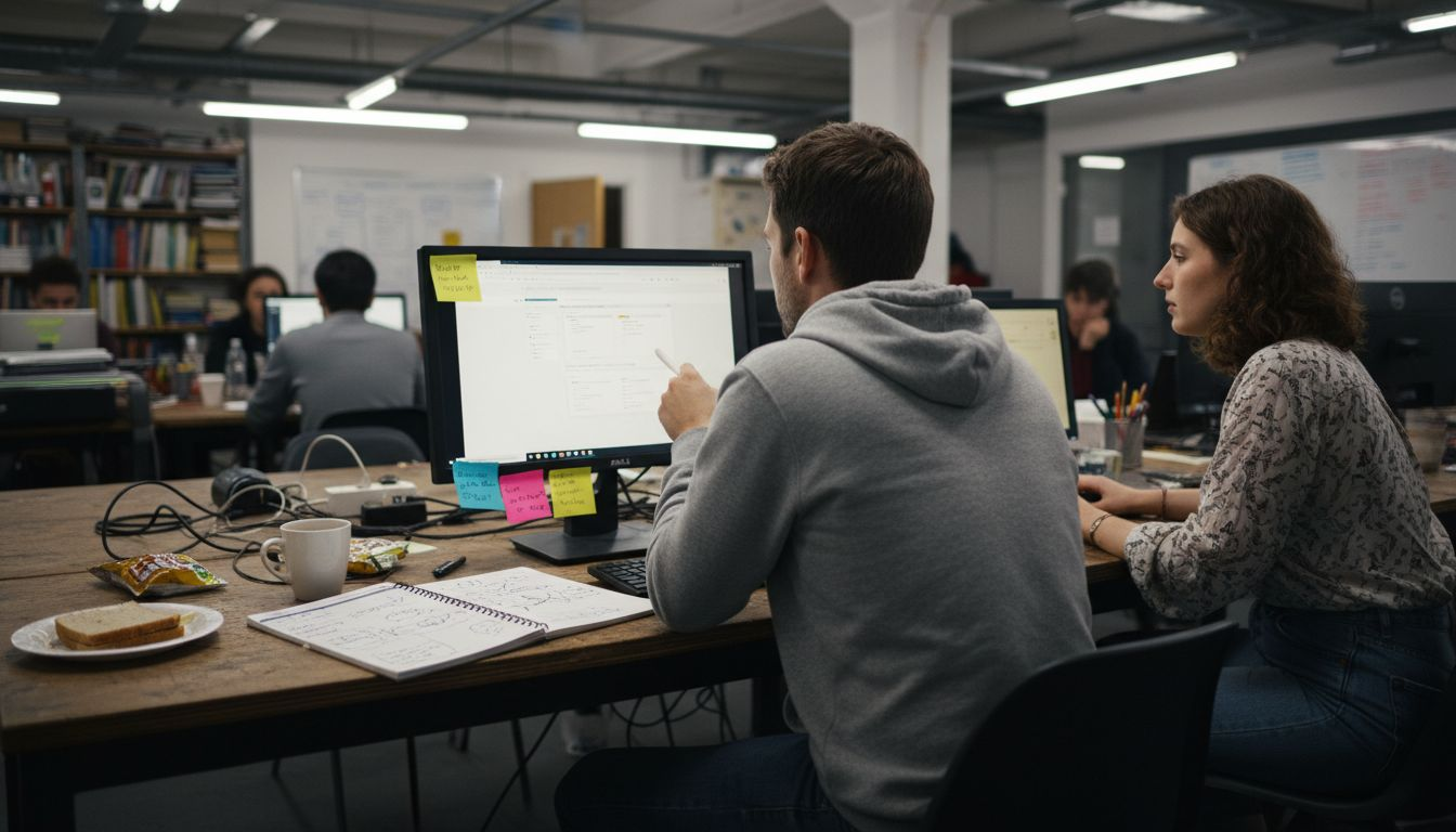 UX designer observing website user test session