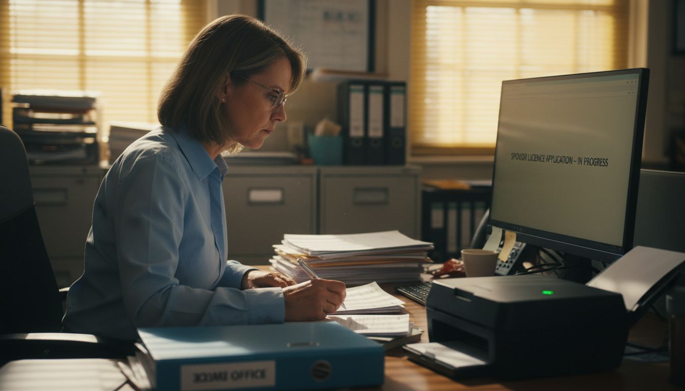 HR reviewing UK immigration sponsorship paperwork