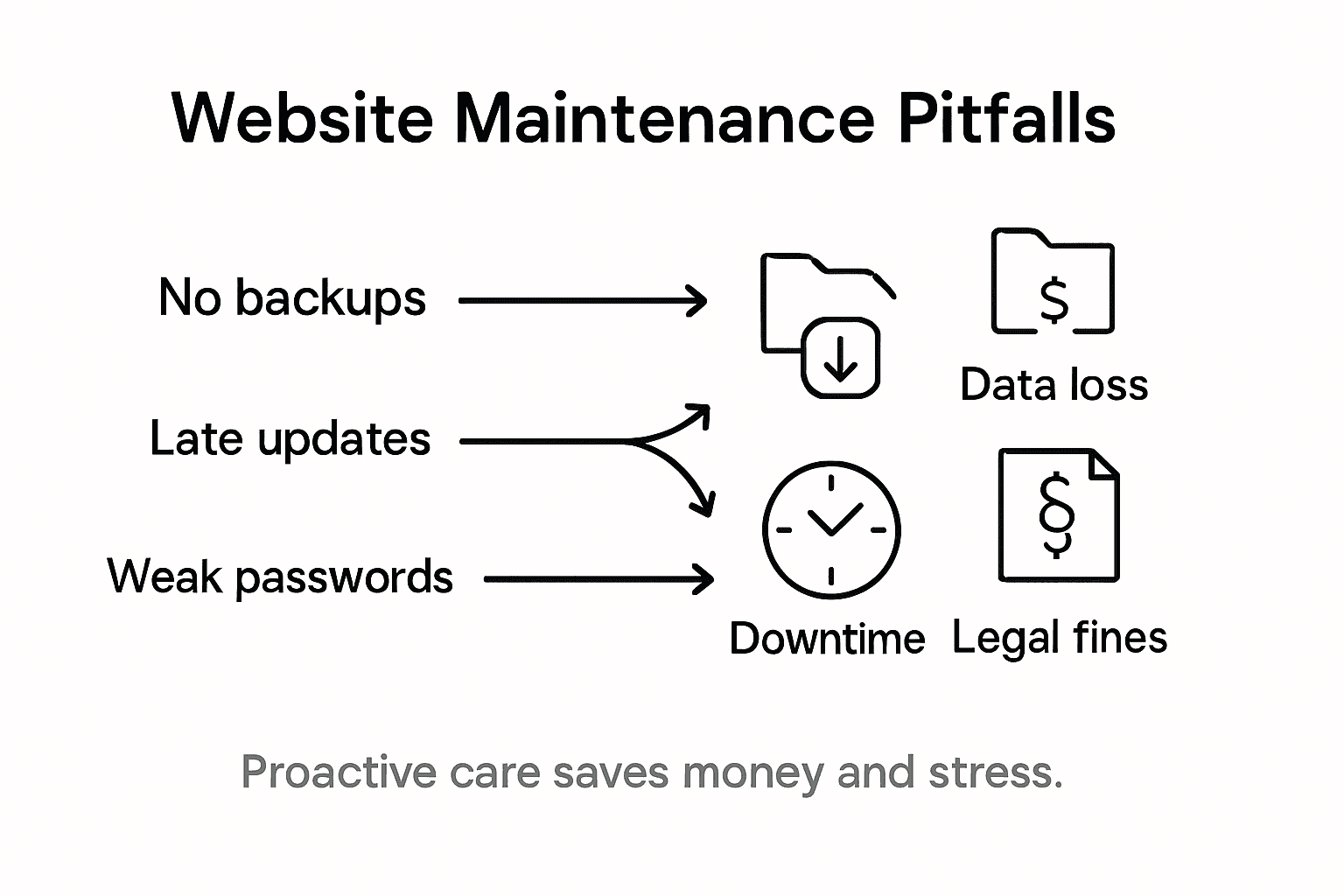 Infographic on SME website maintenance pitfalls