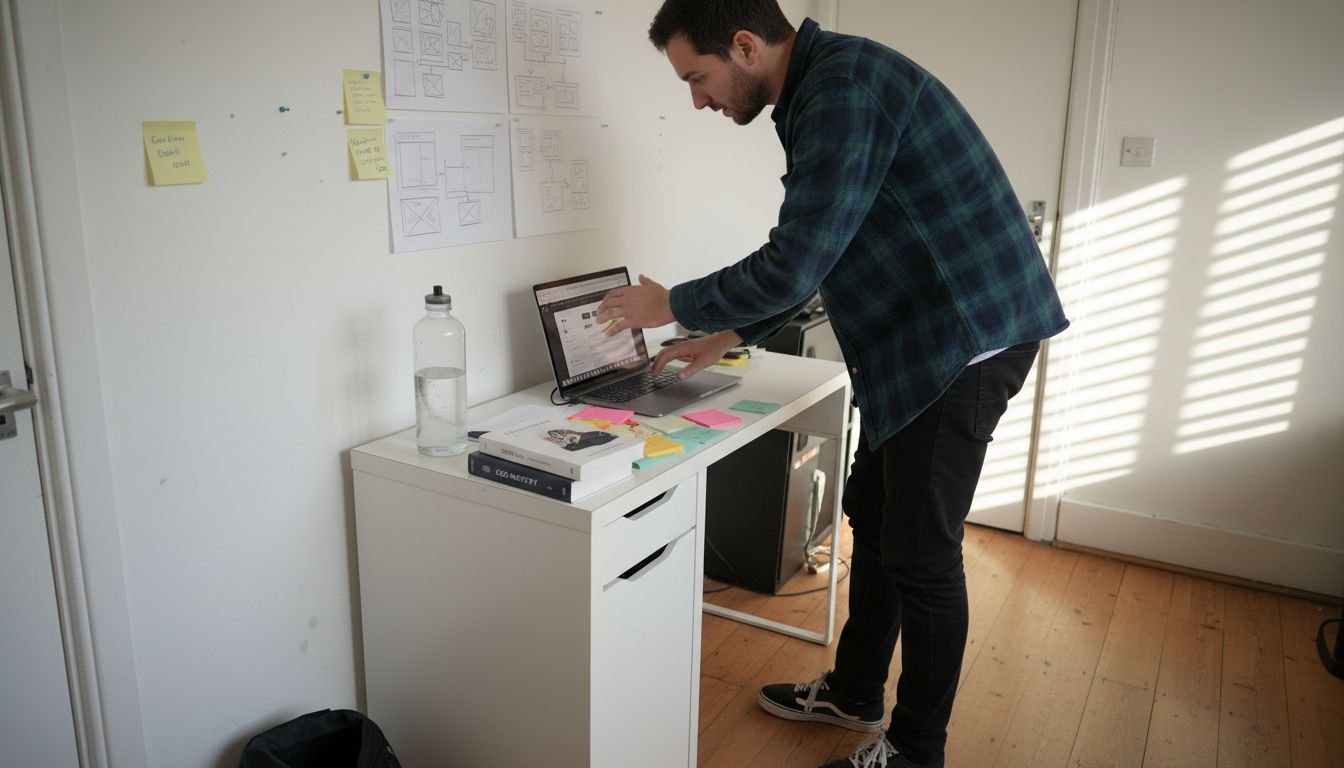 UX designer working on responsive website