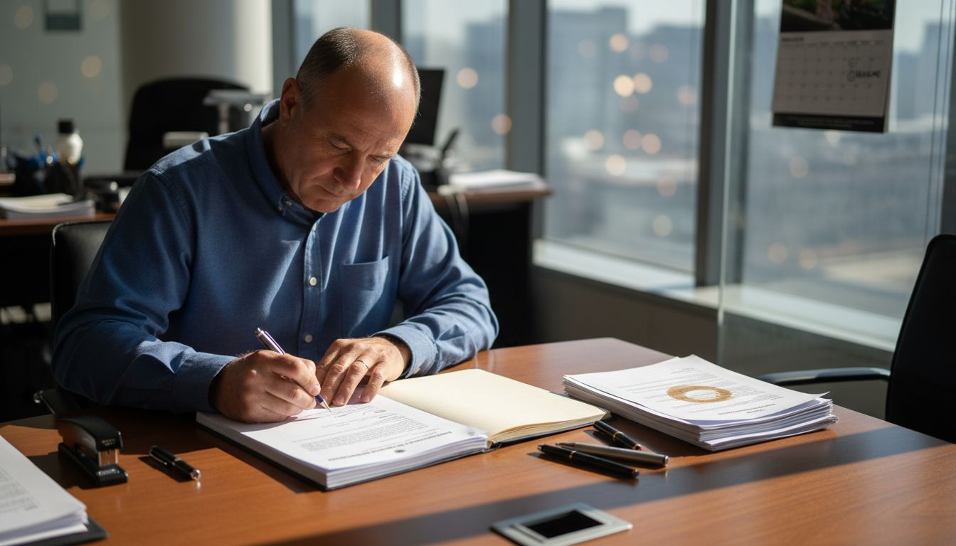 Manager signing legal retainer agreement