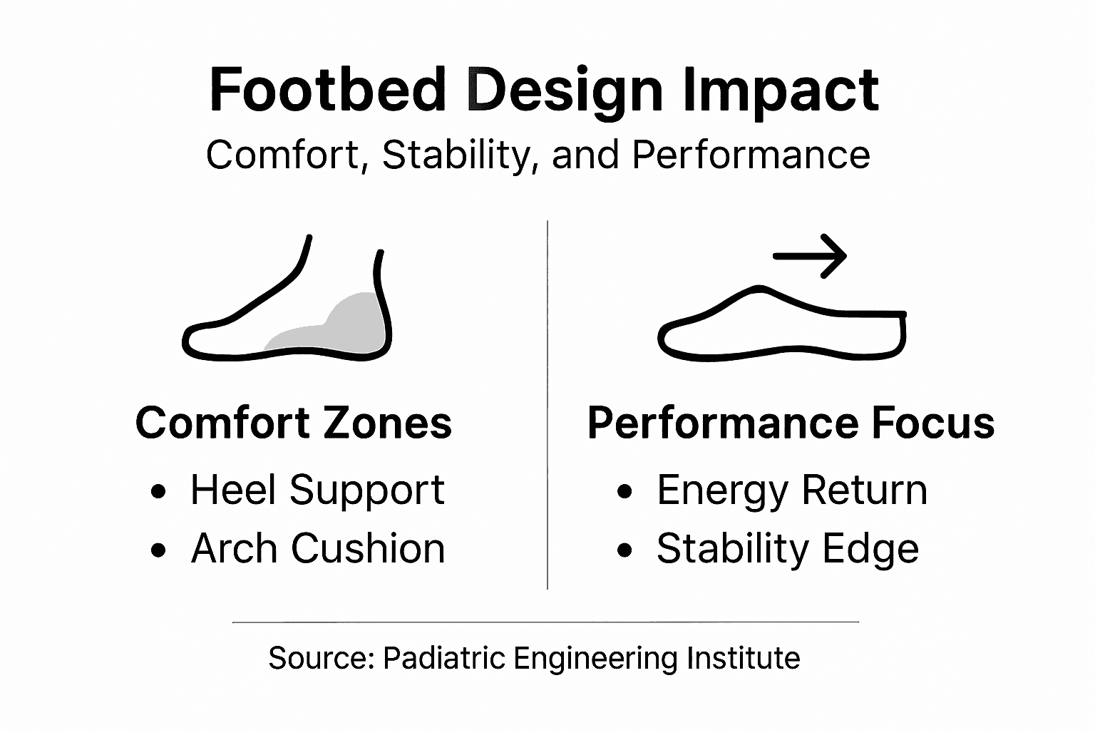 Infographic comparing comfort and performance