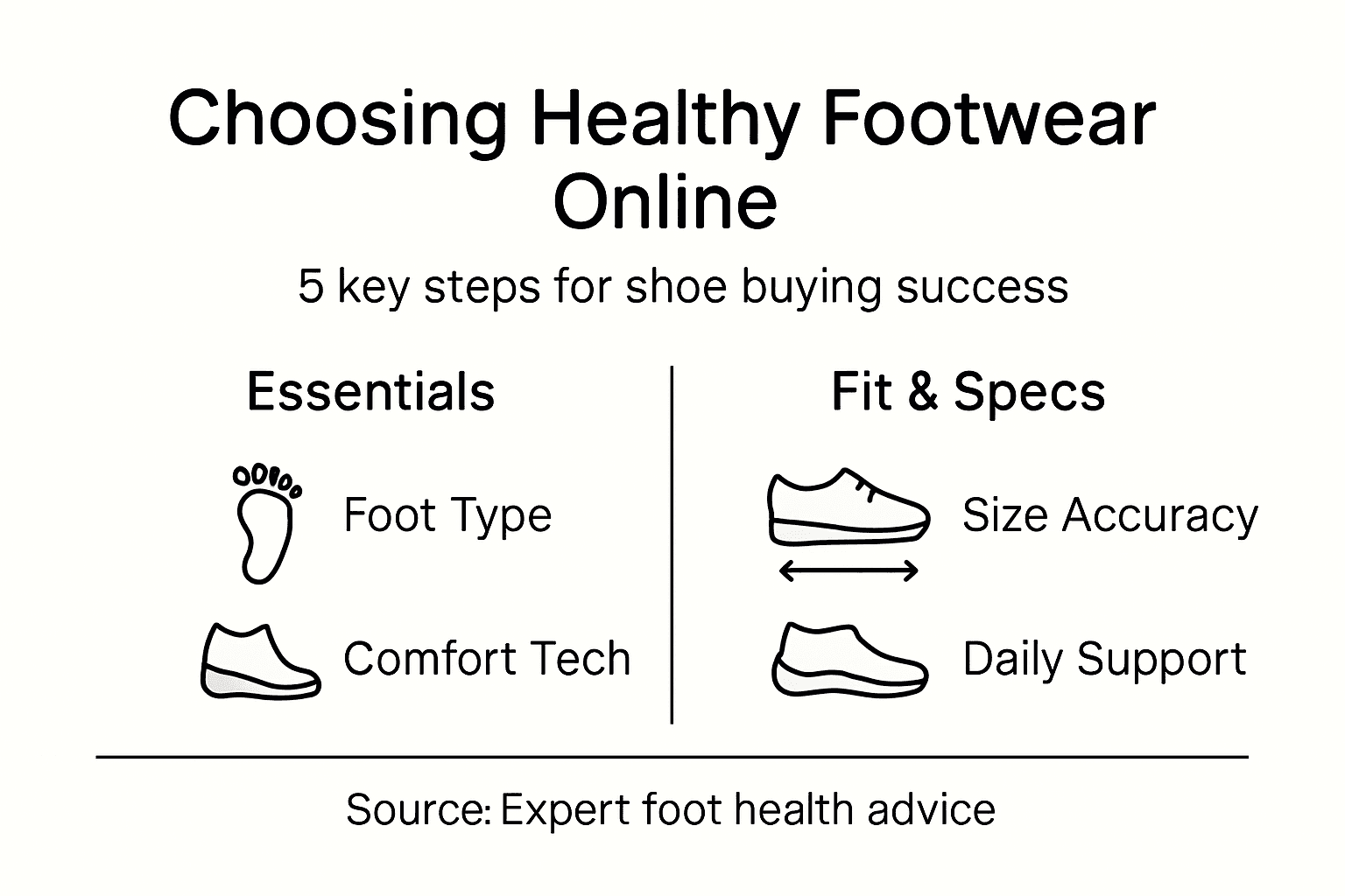 Infographic five healthy shoe buying steps
