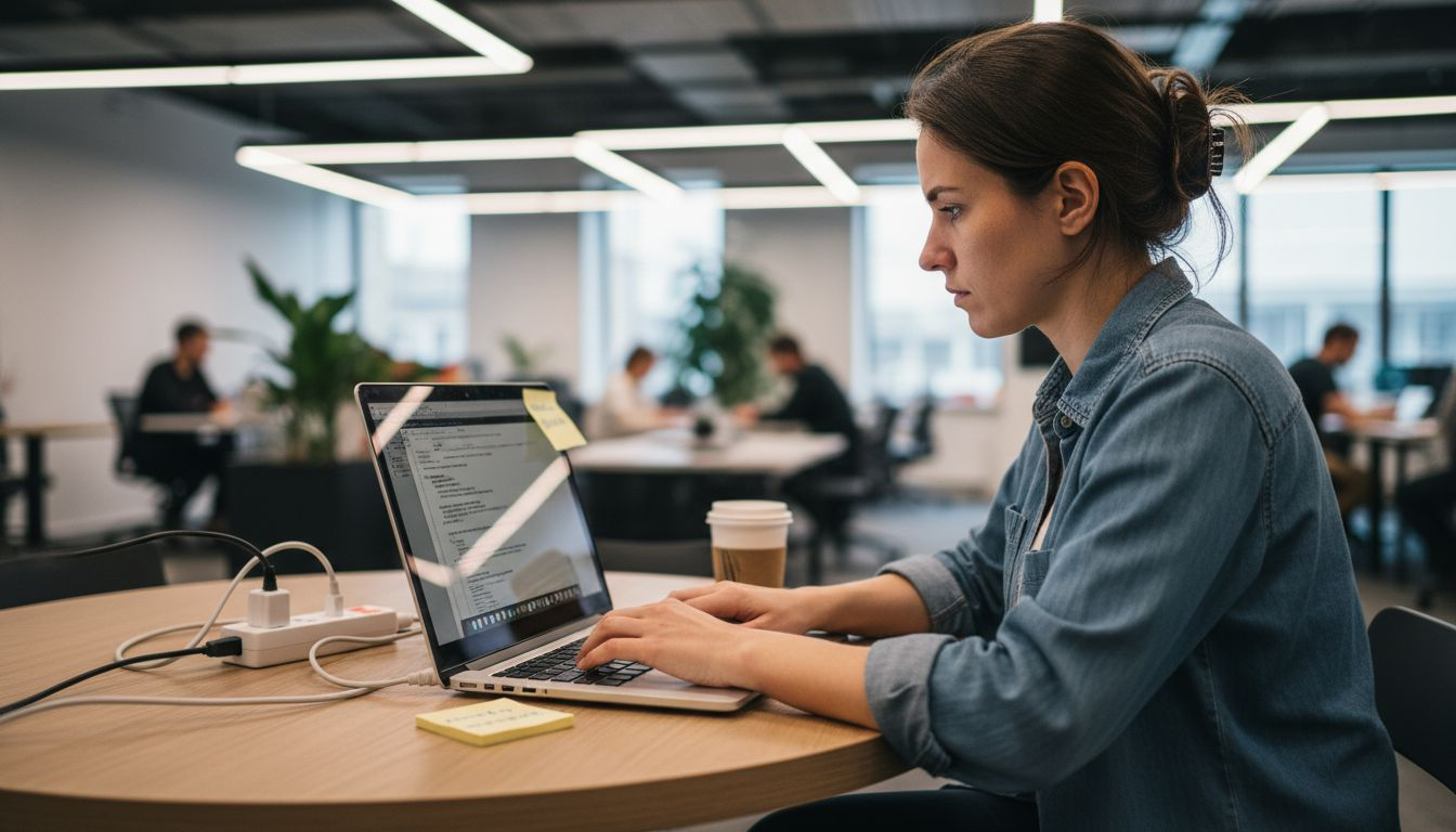 Developer typing CSS media query code