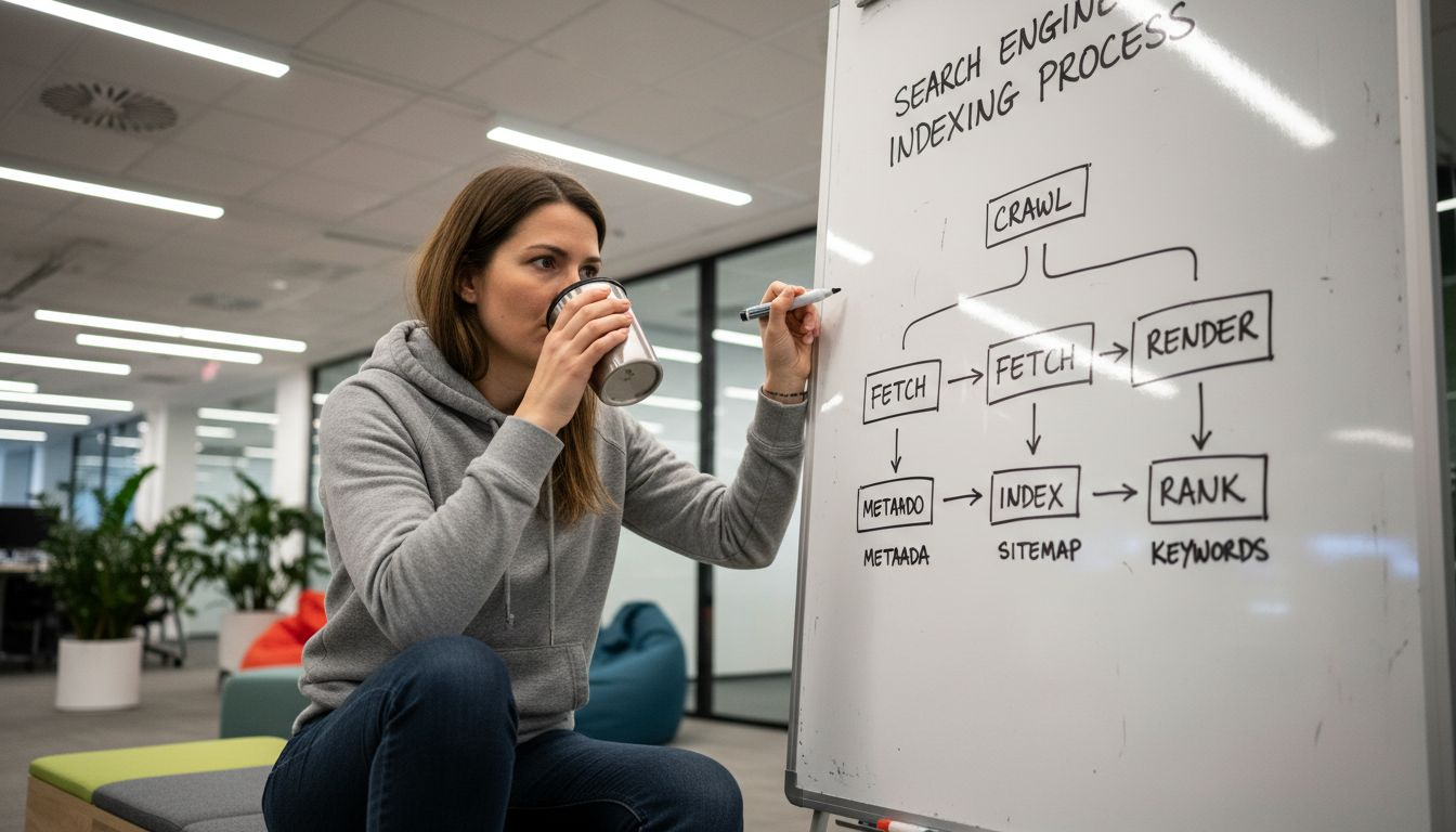 Technical workflow for website page indexing