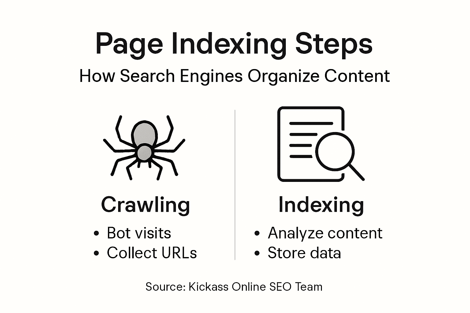 Infographic of basic indexing process