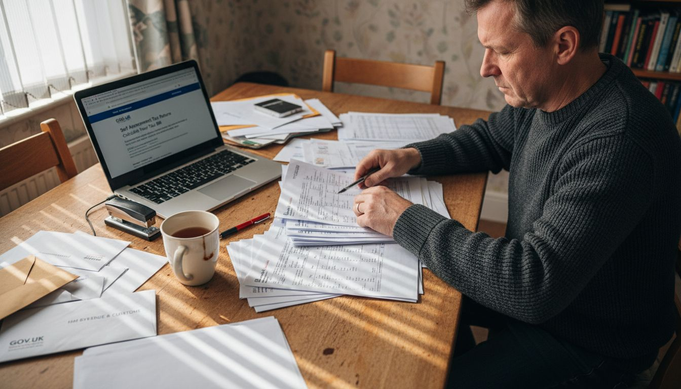Man reviewing UK inheritance tax paperwork