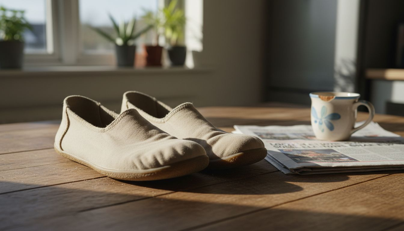 Close-up non-binding shoes flexible design features