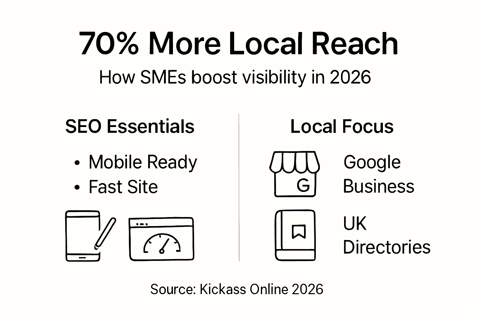 Infographic showing key ways to boost local reach