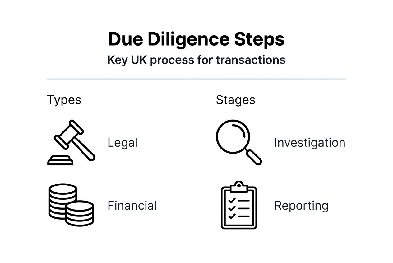 Infographic of UK due diligence process steps