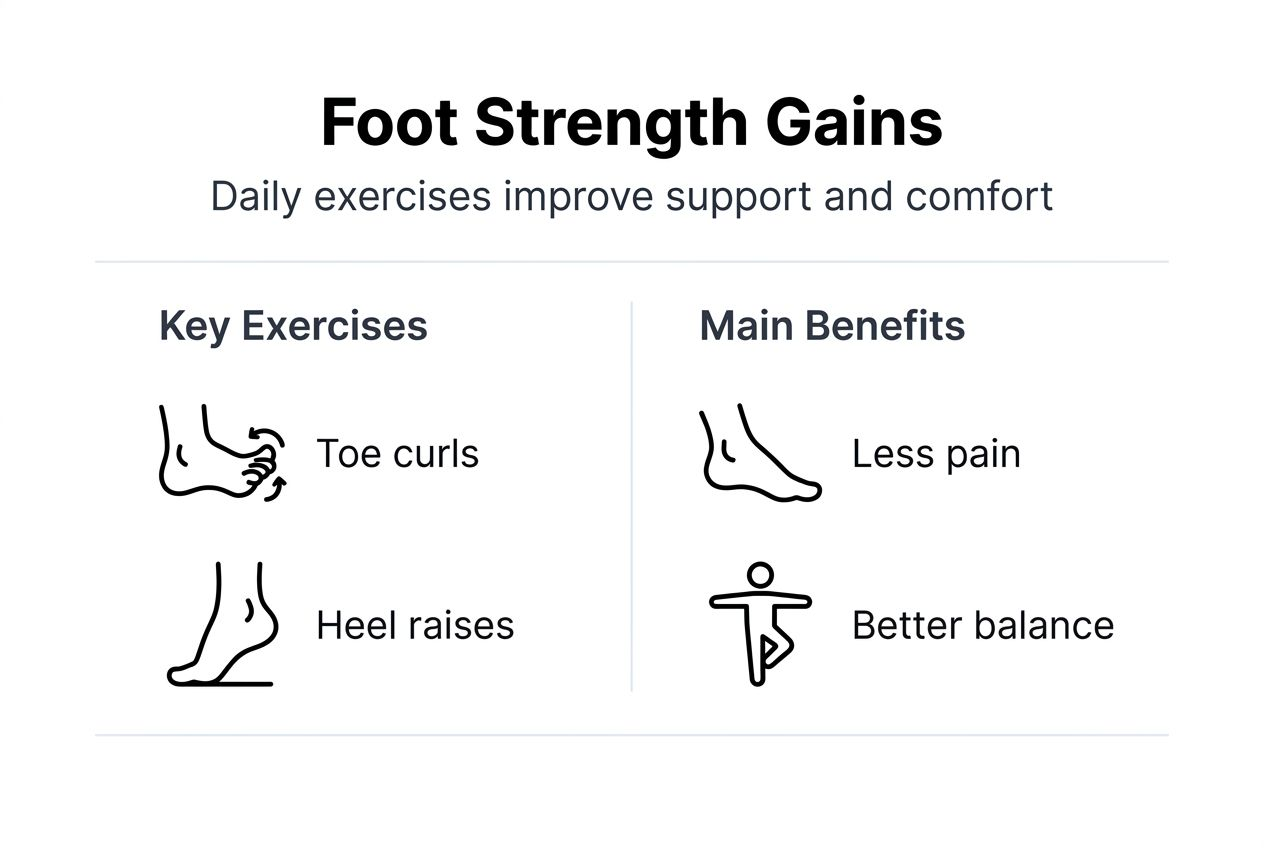 Infographic showing foot exercise benefits