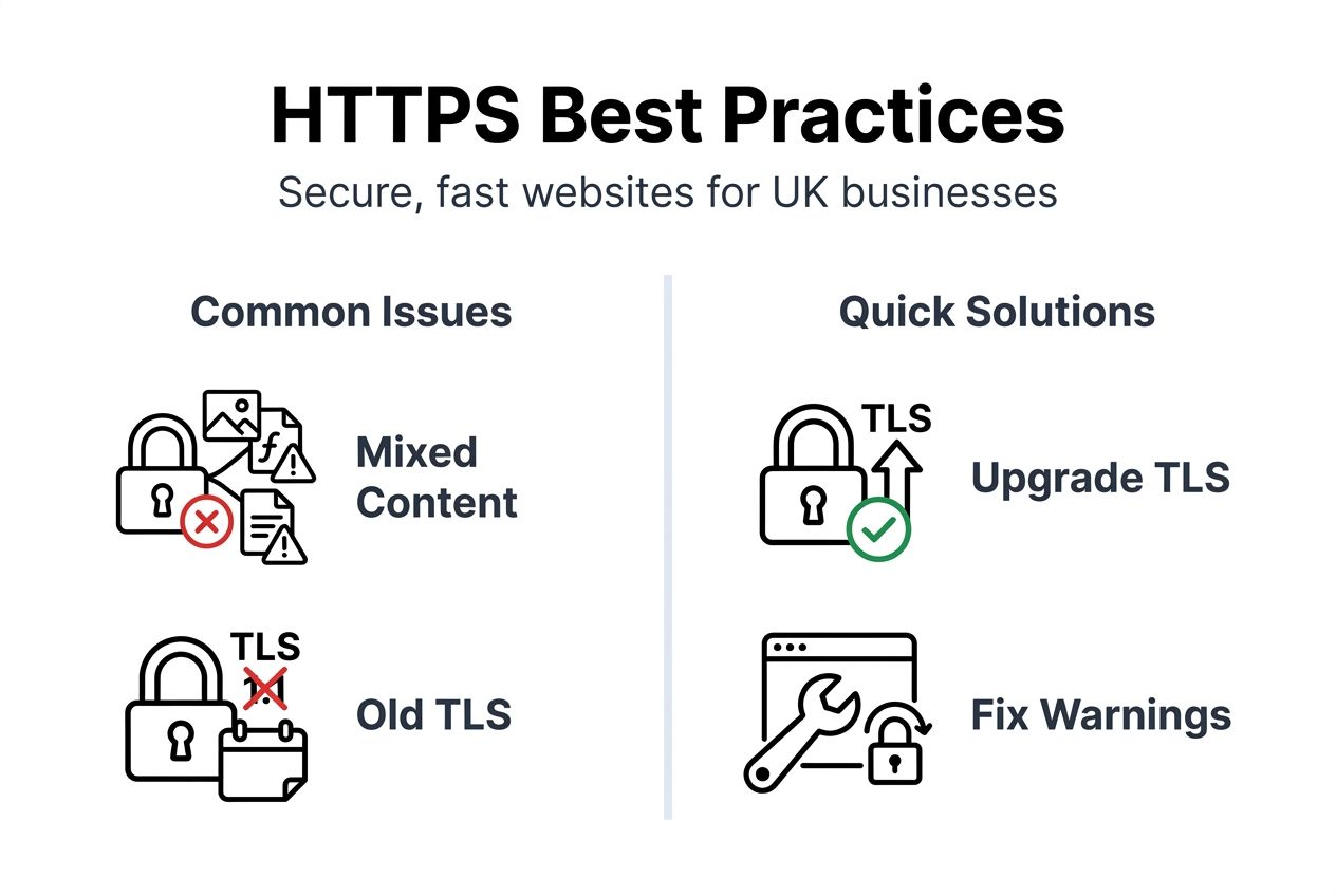 Infographic outlining HTTPS best practices