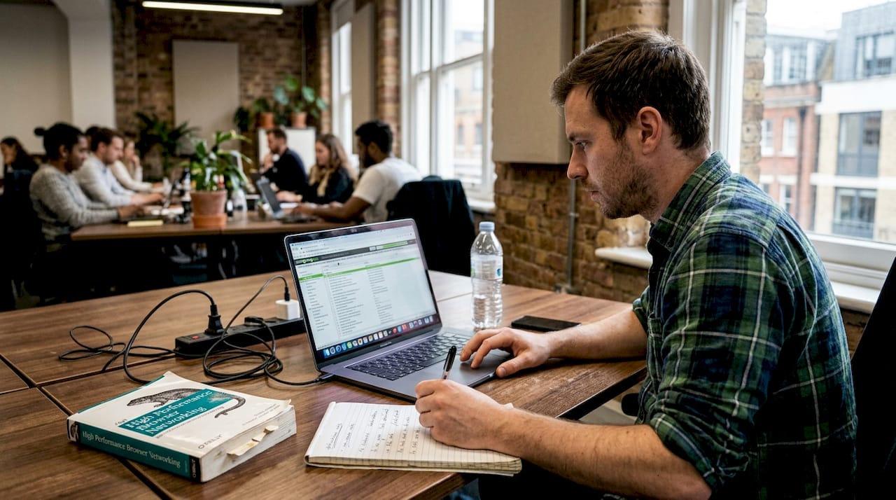 Web developer performs a site technical audit